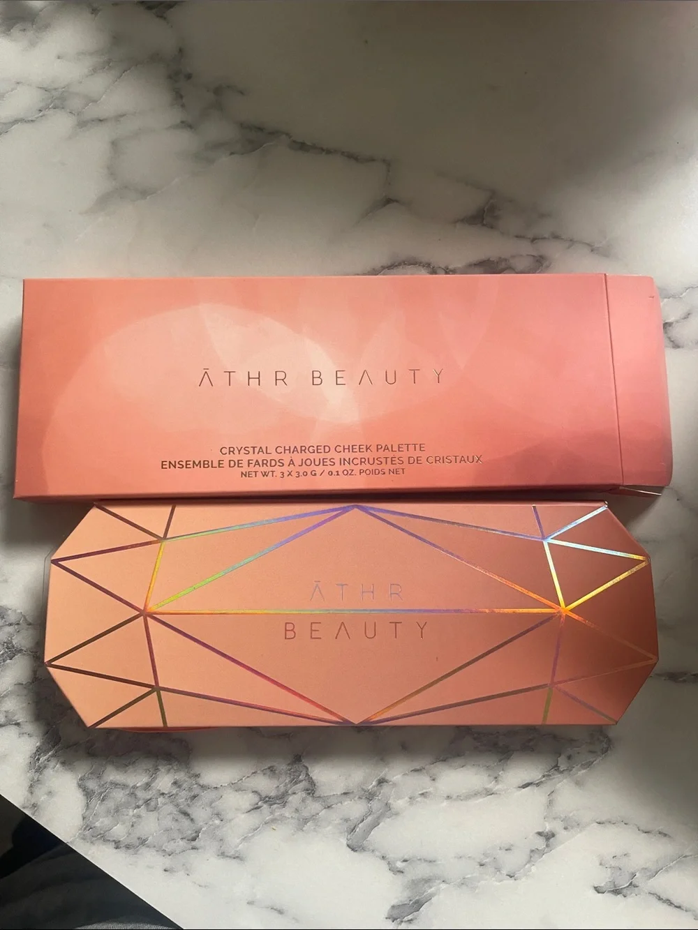 ATHR Beauty Crystal Charged Cheek Palette - Peachy Pink